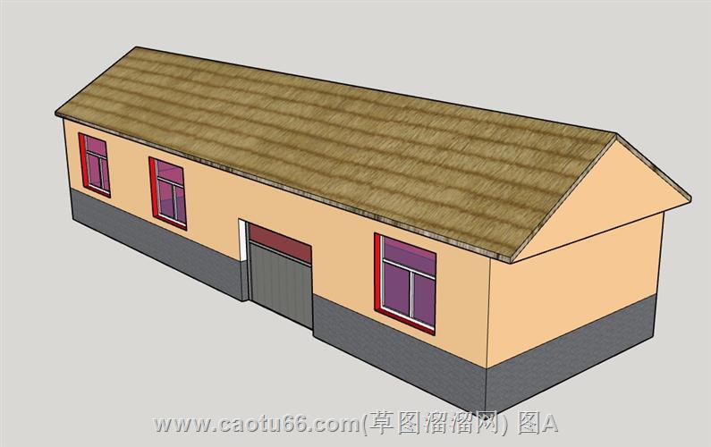 打造乡村景致的坡屋顶配景房创意模型展示