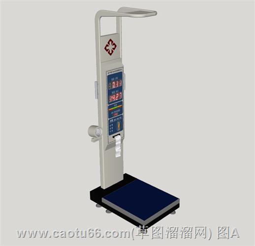 医院适用的超声波身高体重测量设备模型展示