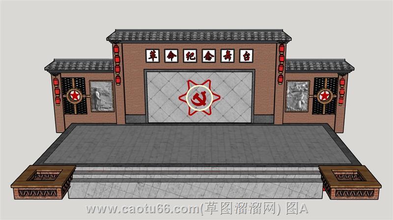 别错过！彰显红色精神的党建舞台模型