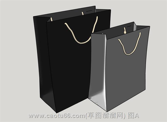 实用美观纸袋购物袋模型展示