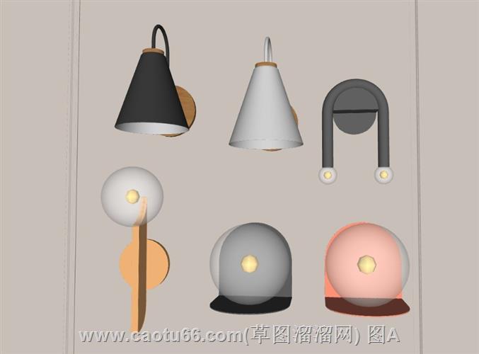 多样风格壁灯灯具模型精彩呈现