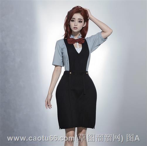 独特造型的红发女孩人物风格模型分享
