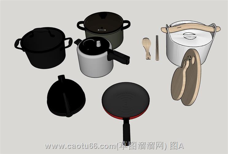 丰富款式的厨房锅头相关模型分享
