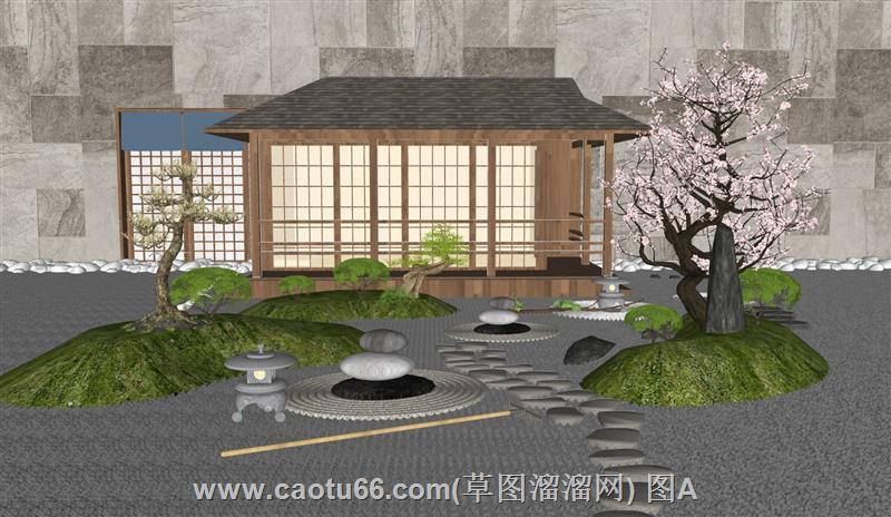 深度赏析！日式枯山水庭院景观创意模型