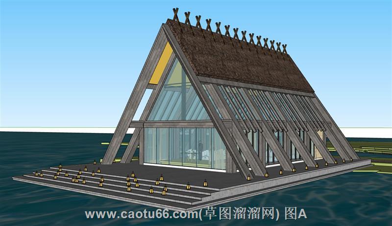 绝美呈现！三角屋教堂婚礼建筑模型