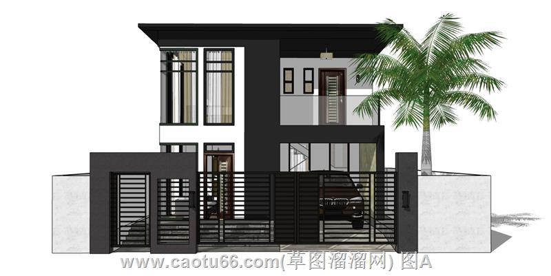 深度探秘现代风格两层独栋别墅模型