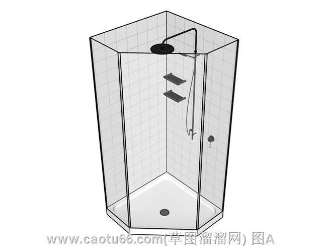 细节满满！淋浴间花洒淋浴房模型展示