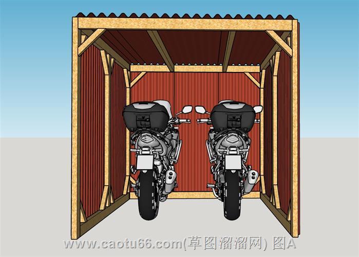 为摩托找个家？摩托车停车棚模型下载入口