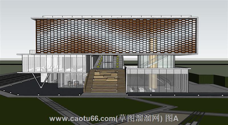 独特格栅异形建筑模型，解锁建筑设计新灵感