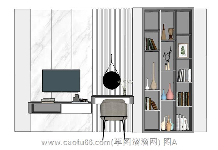 打造个性客厅，电视墙、电视柜及摆件模型别错过