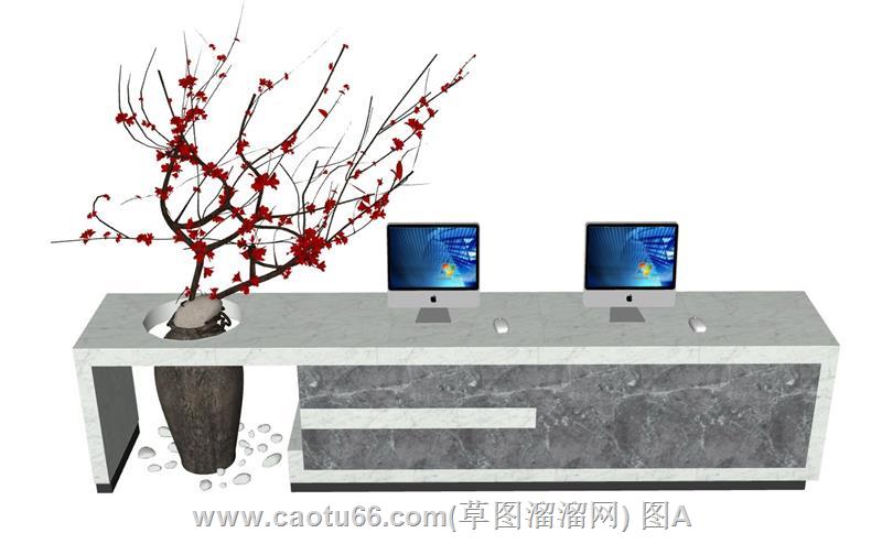打造专业形象，前台柜接待台模型分享
