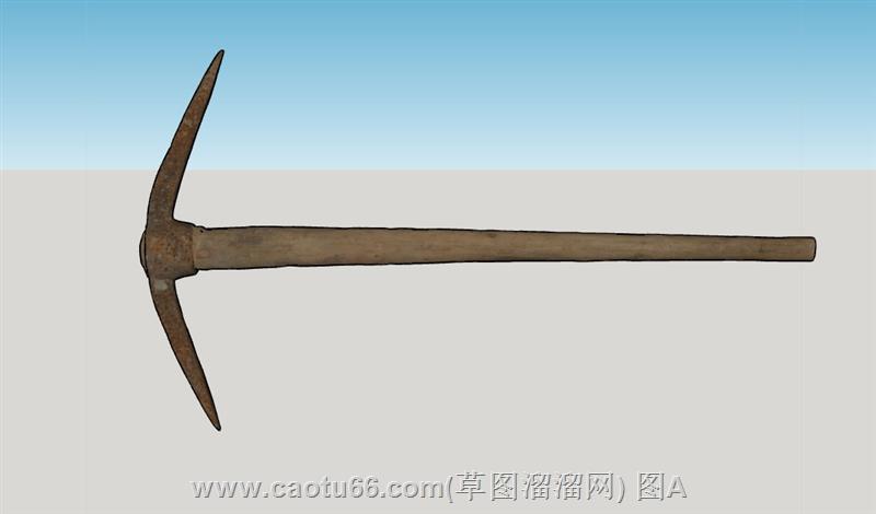 认识传统农具，镐头钉锄模型展示