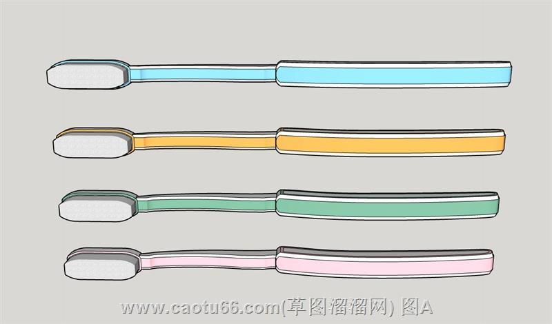 关注洗漱用品，多彩牙刷模型呈现