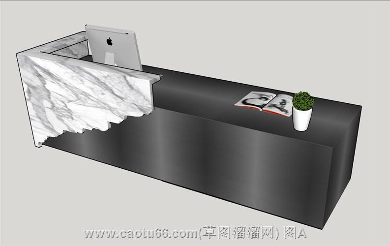 时尚实用兼备，这款前台柜接待台模型别错过