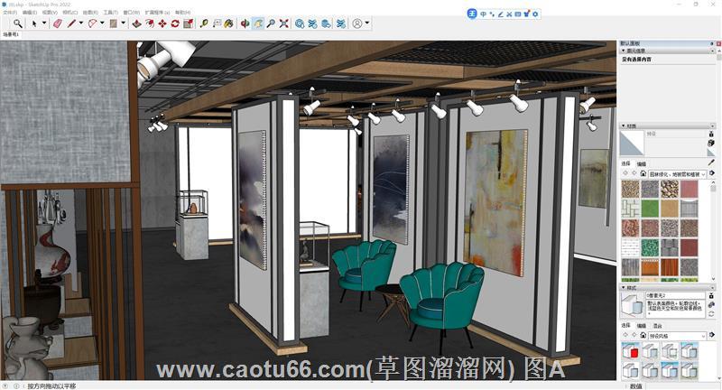 探秘美术馆艺术馆空间美学，SU模型呈现独特室内设计场景