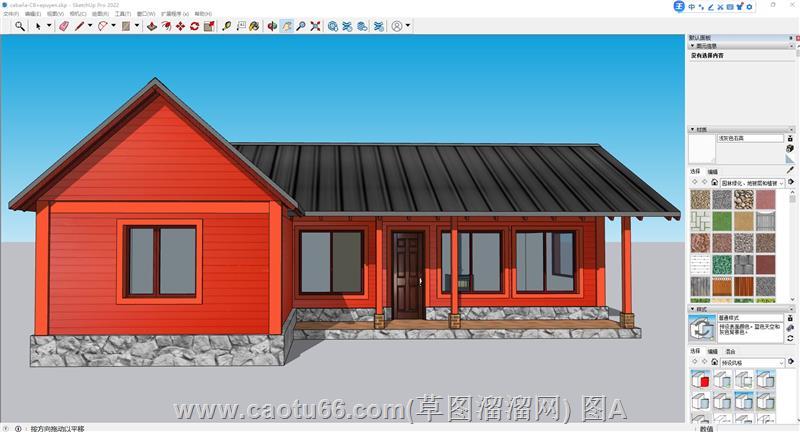 特色坡屋顶红房子模型，木质纹理外墙，打造惬意林间小屋