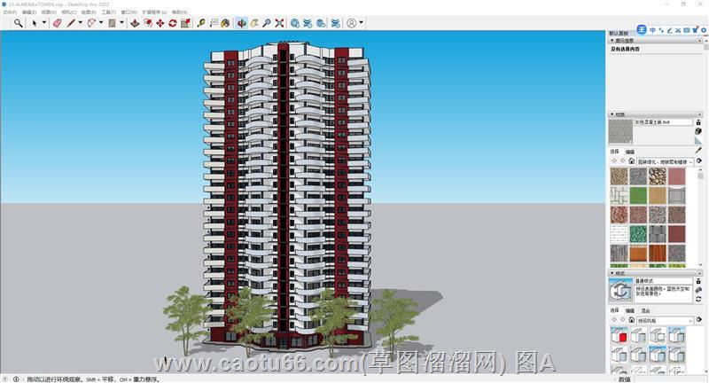 现代高层单元楼建筑独特外观与设计细节