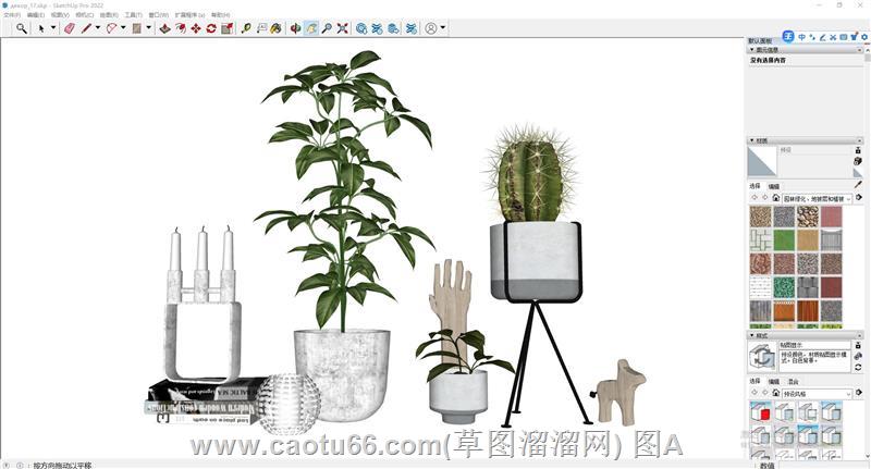 绿植与摆件组合，简约风格营造温馨室内氛围