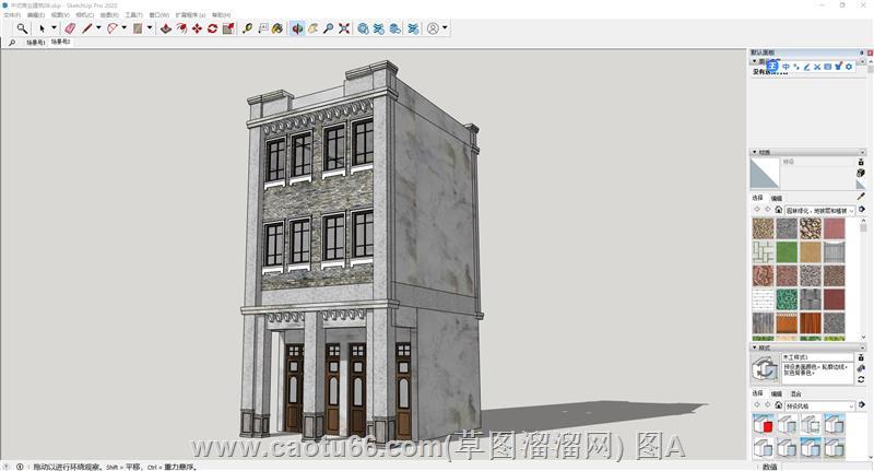 探寻旧时光！Sketchup老上海民国骑楼模型，还原经典建筑风貌