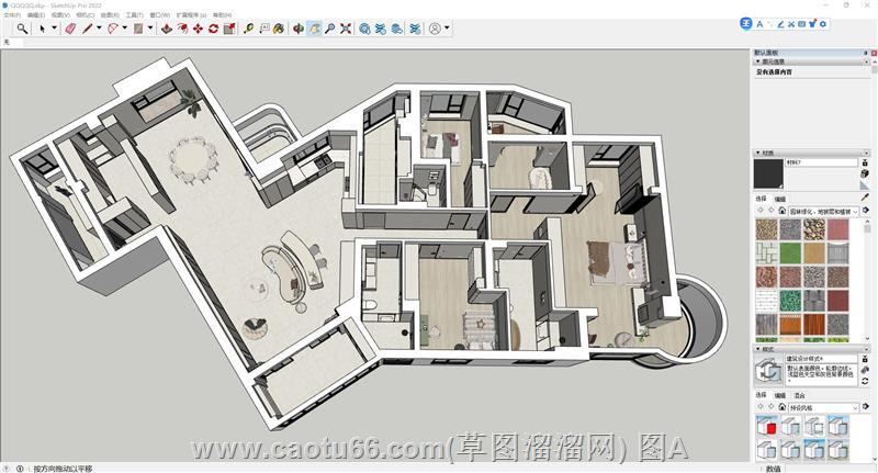 法式风格家装鸟瞰视角，精致户型尽显浪漫优雅格调