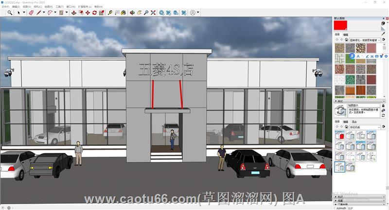 五菱4S店展厅模型，展现汽车销售空间现代设计美学