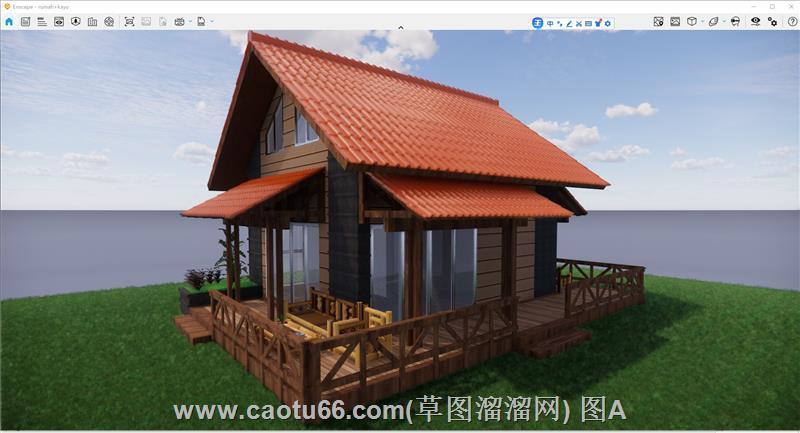 Sketchup呈现木屋住宅别墅：自然材质与独特造型的完美融合