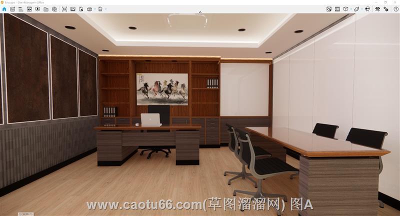 Sketchup打造专业大气办公室办公桌