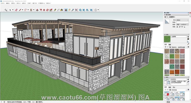 乡村民宿建筑模型