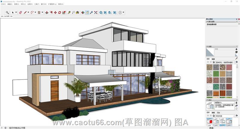 Sketchup展示现代风格精致别墅模型