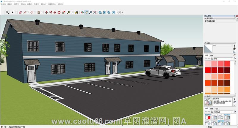 欧式坡屋顶建筑模型