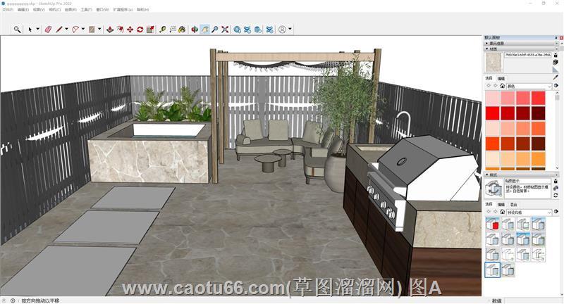 屋顶花园su下载