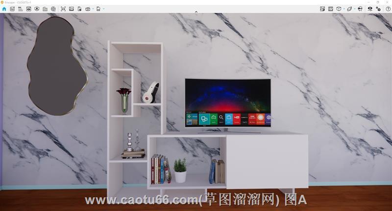 电视柜家具su下载