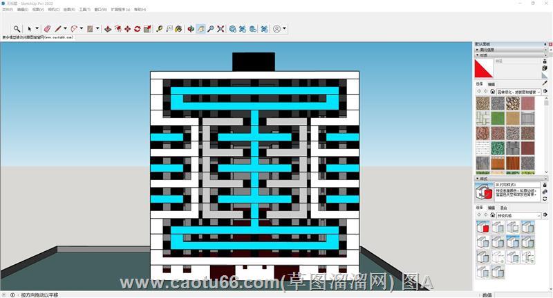 创意公寓楼酒店建筑sketchup模型库
