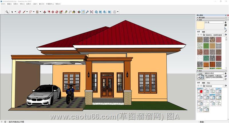 坡屋顶住宅sketchup模型库