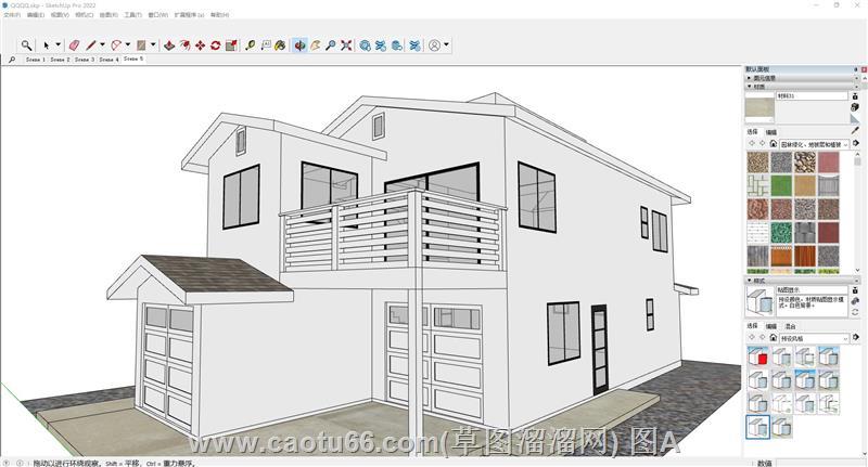美式风格住宅sketchup模型库