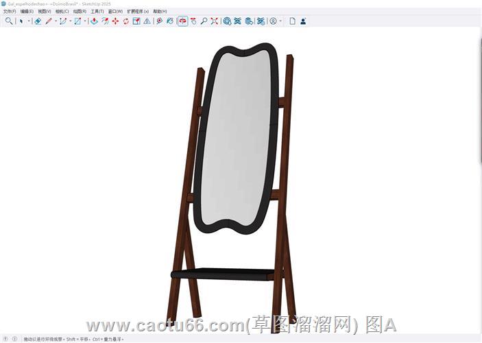 落地全身镜子su模型网站