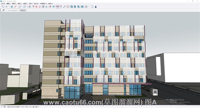 酒店建筑SU模型
