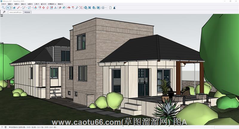 简约风格住宅建筑SU模型
