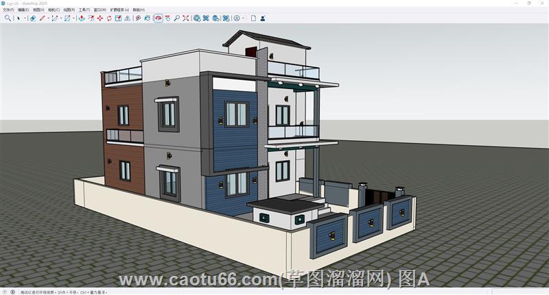 独栋别墅建筑SU模型