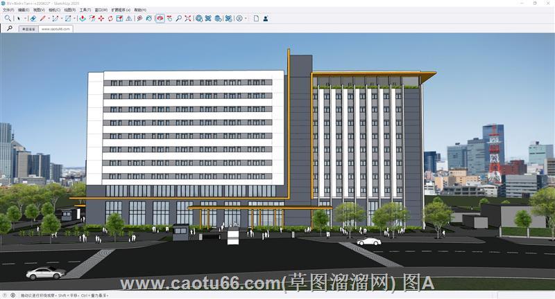社区医院建筑SU模型