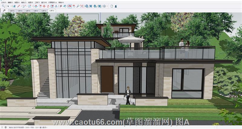 山地别墅住宅SU模型