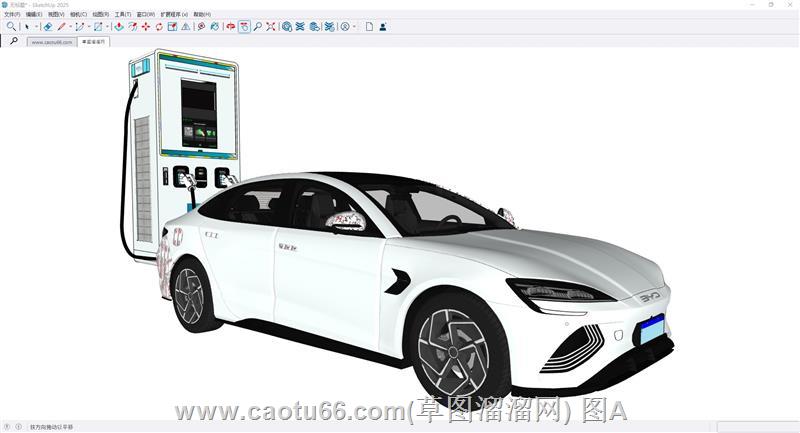 比亚迪汽车充电桩SU模型