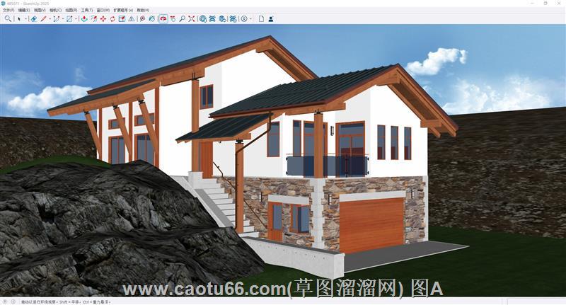 山地别墅住宅SU模型
