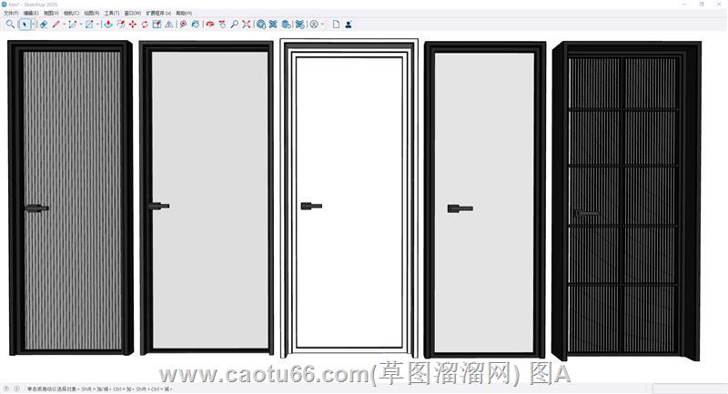 长虹玻璃门SU模型