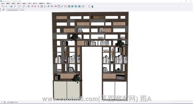 门字形书架SU模型