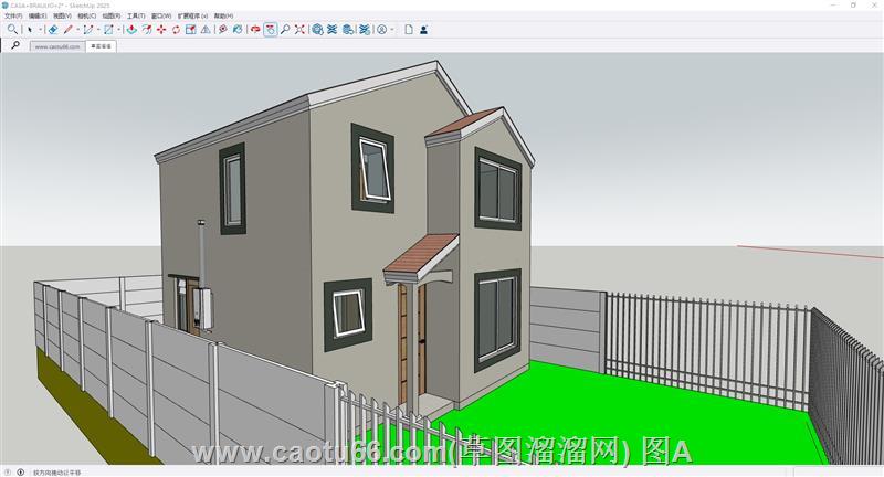 坡屋顶别墅SU模型