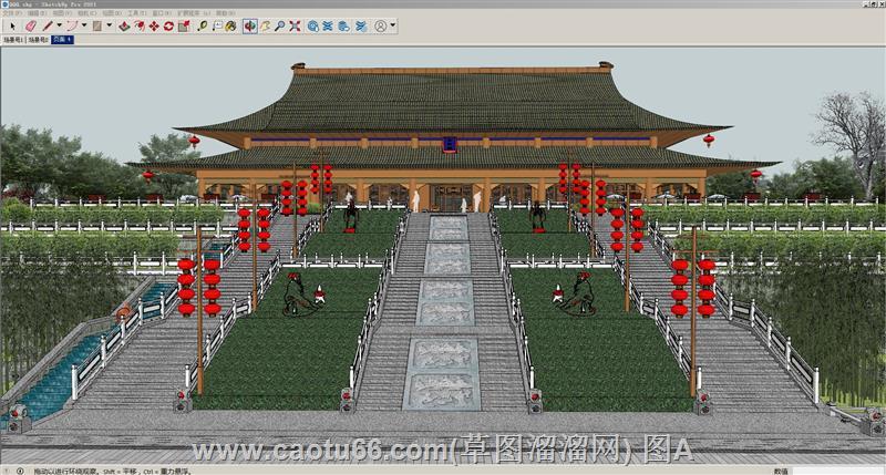 中式古建筑太和殿宫殿SU模型