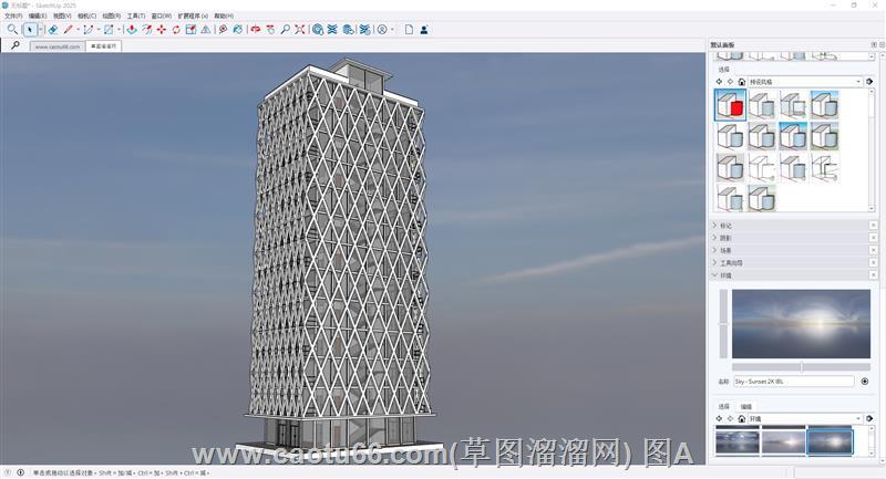 超高层建筑SU模型