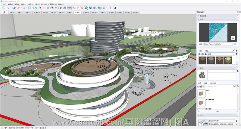 文化馆建筑SU模型