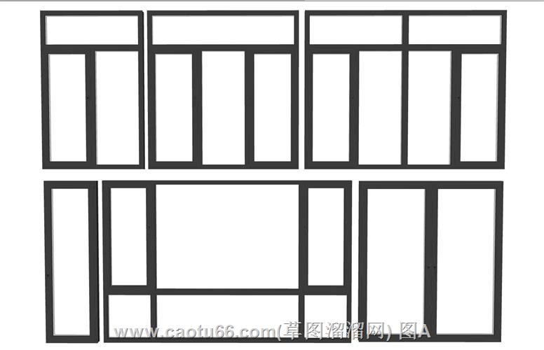 铝合金门窗SU模型